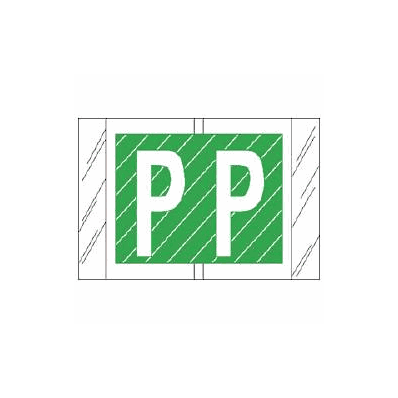 Chart Label Tab P|P Light Green / White Str