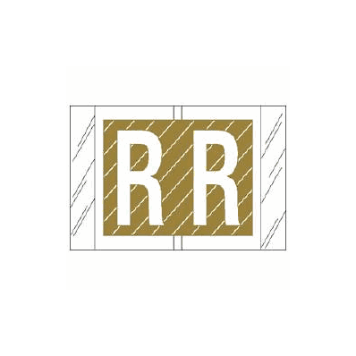 Chart Label Tab R|R Gold / White Stripe 1 I