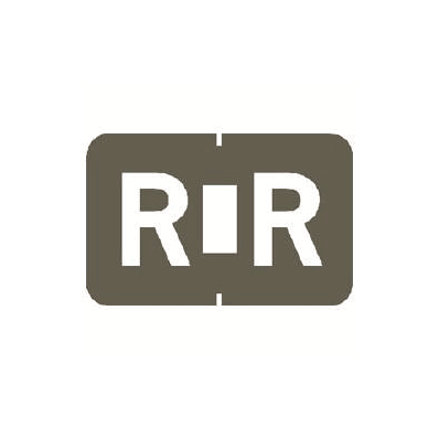 Chart Label Tab R | R Gray 1 Inch - Label, R