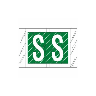 Chart Label Tab S|S Dark Green / White Stri