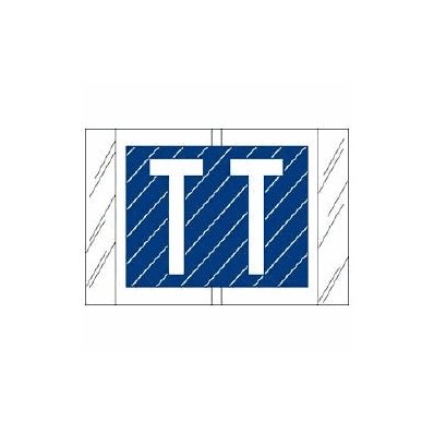 Chart Label Tab T|T Dark Blue / White Strip