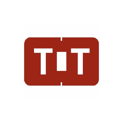 Chart Label Tab T | T Red 1 Inch - Label, T (