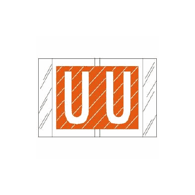 Chart Label Tab U|U Orange / White Stripe 1