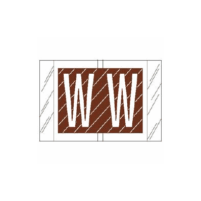 Chart Label Tab W|W Brown / White Stripe 1