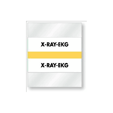 Chart Label Tab X-ray Ekg White 1-1/2 X 1-1/4
