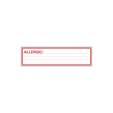 Chart Label Timemed Allergy Alert Allergic: W