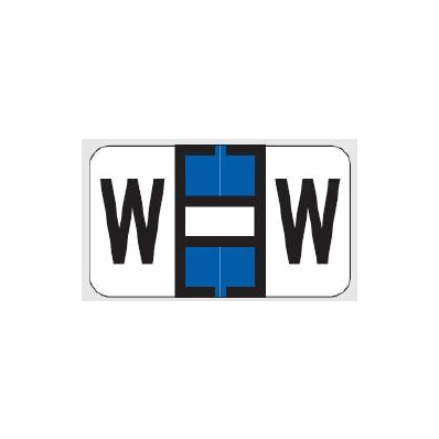 Chart Label W-1100 Series Tab W|W Dark Blue