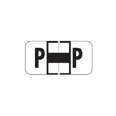 Chart Label W-2120 Series Tab P | P White, Bl