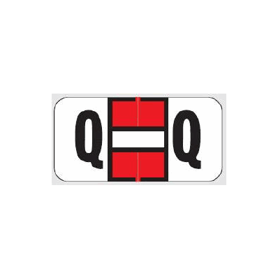 Chart Label W-2120 Series Tab Q | Q Red, Whit