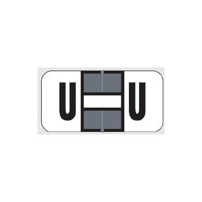 Chart Label W-2120 Series Tab U | U Gray, Whi