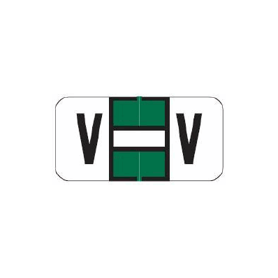 Chart Label W-2120 Series Tab V | V Green, Wh