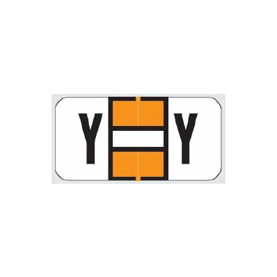 Chart Label W-2120 Series Tab Y | Y Orange, W