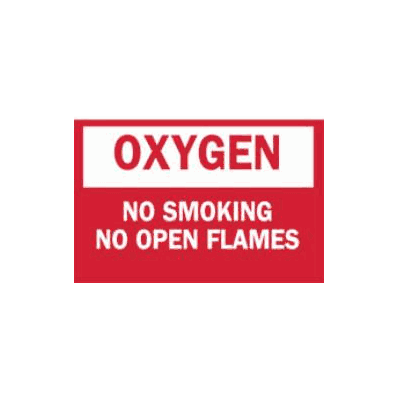 Chemical And Hazardous Materials Sign Oxygen
