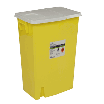 Chemotheraphy Sharps Container, 18 gallon, 26 x 18.25 x 12.75