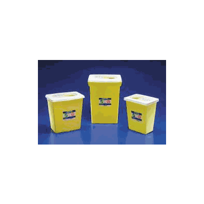 Chemotheraphy Sharps Container, 8 gallon, 17.75 x 11 x 15.5