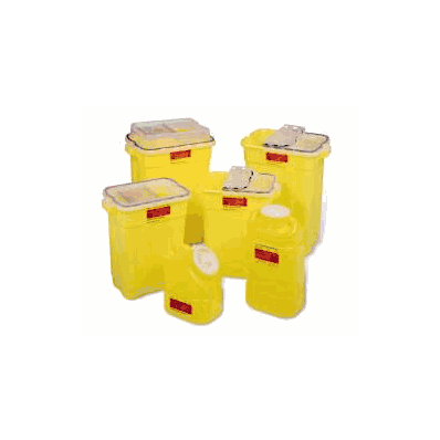 Chemotherapy Sharps Container 2-piece 16h X 1
