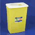 18 Gallon Chemotherapy Waste Container, Yellow Base / White Lid, Free Standing Locking Lid Vertical Entry PGII Waste Can Style with Absorbant Pad, sold as 5/Case by SharpSafety, Cardinal 8939PG2 <br><br><font color="red"><b>BACK TO THE PRODUCT TABLE, <a href="https://www.aaawholesalecompany.com/needles-and-syringes-sharps-collectors-18-gallon-waste-containers.html">CLICK HERE</a></b></font>