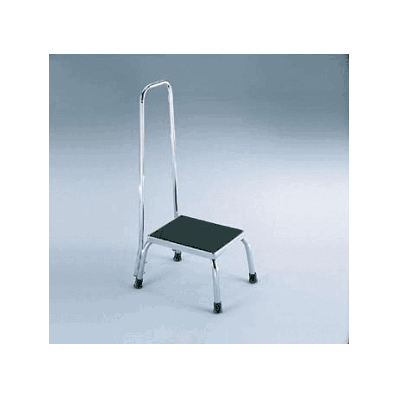 Chrome Foot Stool With Handrail - StoOl, FoOt
