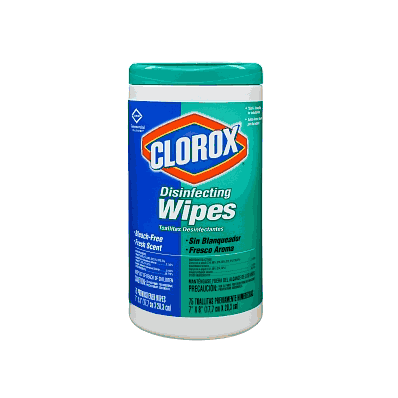 Clorox Disinfecting Wipes, Fresh Scent 7x8, 75ct/tub, 6 tubs/cs CLO15949