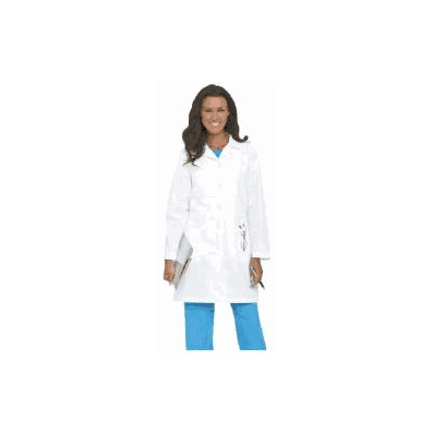 Coat, Lab J-pocket Wht Sz14 - - Landau Unifo