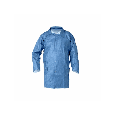Coat, Lab, Kleenguard, A60, Blu, Snp Frnt, 2x