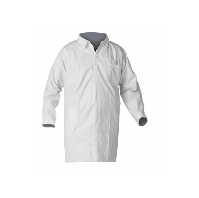 Coat, Lab, Kleenguard, Xp, White, Collar - Me