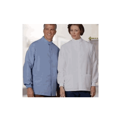 Coat, Lab StafF Unisex Prot Shrt W/Snaps Wht