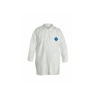 Coat, Lab, Tyvek Dupont, Snap Front, 3xl - M