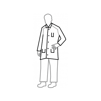 Coat, Lab, Tyvek Isoclean, Wht, 3 Pocket, Sm