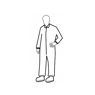 Coat, Lab, Tyvek, Snap Front, 2 Pockets, 3xl
