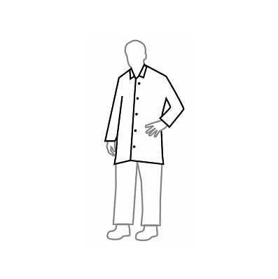Coat, Lab, Tyvek, Snap Front, Large - Medline