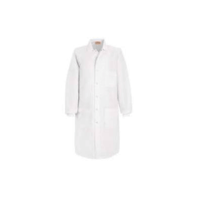Coat, Lab Unsx Poly Cotton Wht Med - - Fishe