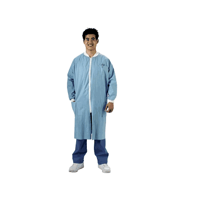 Coat, Provnt Lab, Blu, Zppr Frt, Knitwrst, 4x