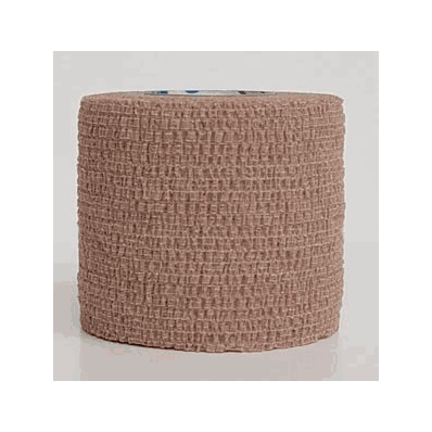 Cohesive Bandage 2" x 5 yd, 14 lbs tensile strength, Tan Color