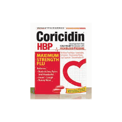 Cold And Flu Relief Tablet Coricidin Hbp 20 P