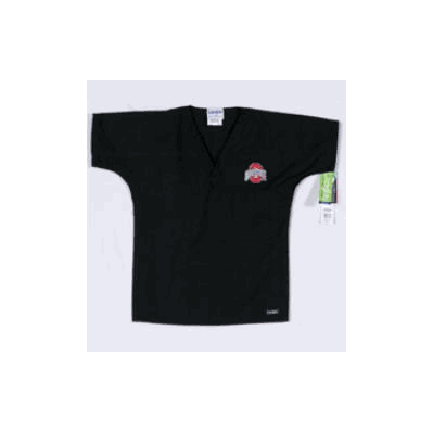 Collegiate Scrub Shirt X-small Black 4 Pocket