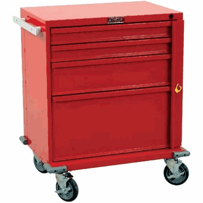 Crash Cart V-series 4drawer, BEIGE