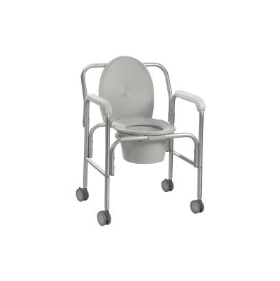 Commode Aluminum Reclining Back, Angled Back