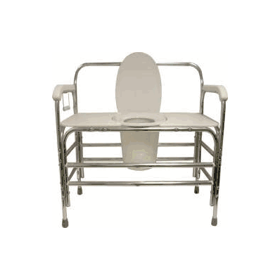 Commode Chair Aluminum Steel Back Bar 21 Inch