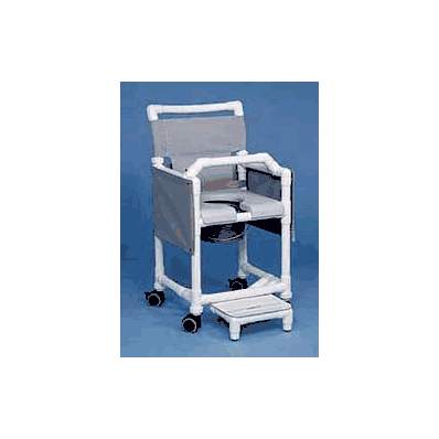 Commode Shower Chair Pvc Mesh Back 20 Inch -