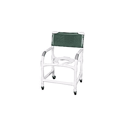 Commode Shower Chair Pvc Mesh Back 21 Inch -