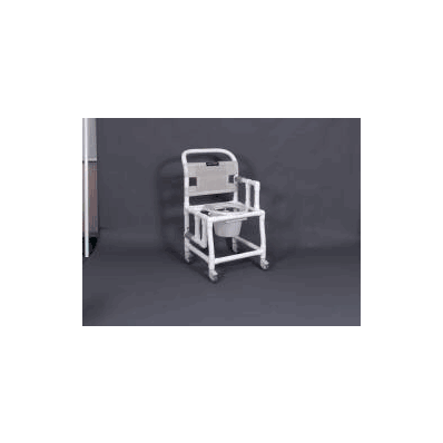 Commode Shower Chair Pvc Reinforced Back 21 I