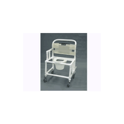 Commode Shower Chair Pvc Reinforced Back 25 I