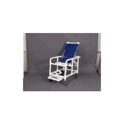 Commode Shower Chair Pvc Reinforced, Mesh Bac