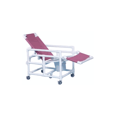Commode / Shower Chair, Reclining with Fixed Arm