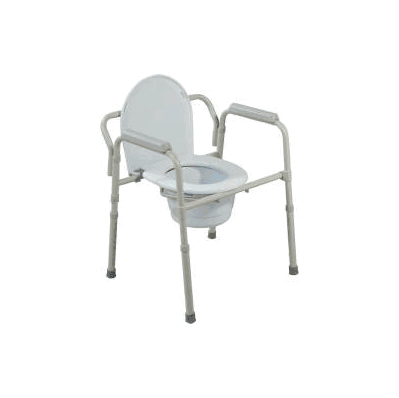 Commode Steel Seat Lid Back 16.5 To 22.5 Inch