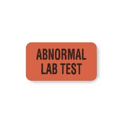 Communication Label Abnormal Lab Test 1.625 X