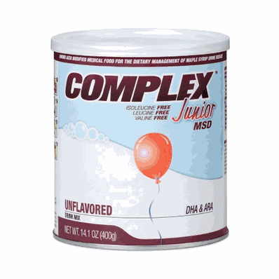 Complex Junior MSD DM, Unflavored Can, 400 g x 4 MSUD Oral Supplement