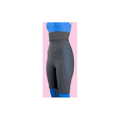 Compression Girdle Below Knee, High Waist Whi
