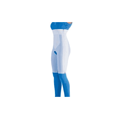 Compression Girdle High Waist, Above Knee Whi